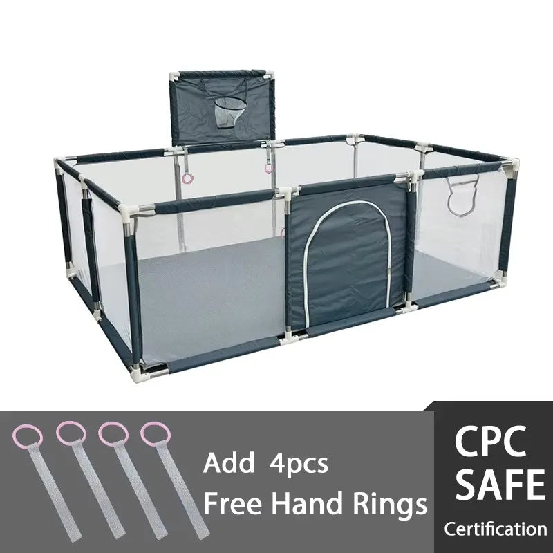 Playpens for Baby with Pull Rings Indoor Baby Playground Kids Balls Pool  Activity Fence Baby Games Park Child Safety Barrier