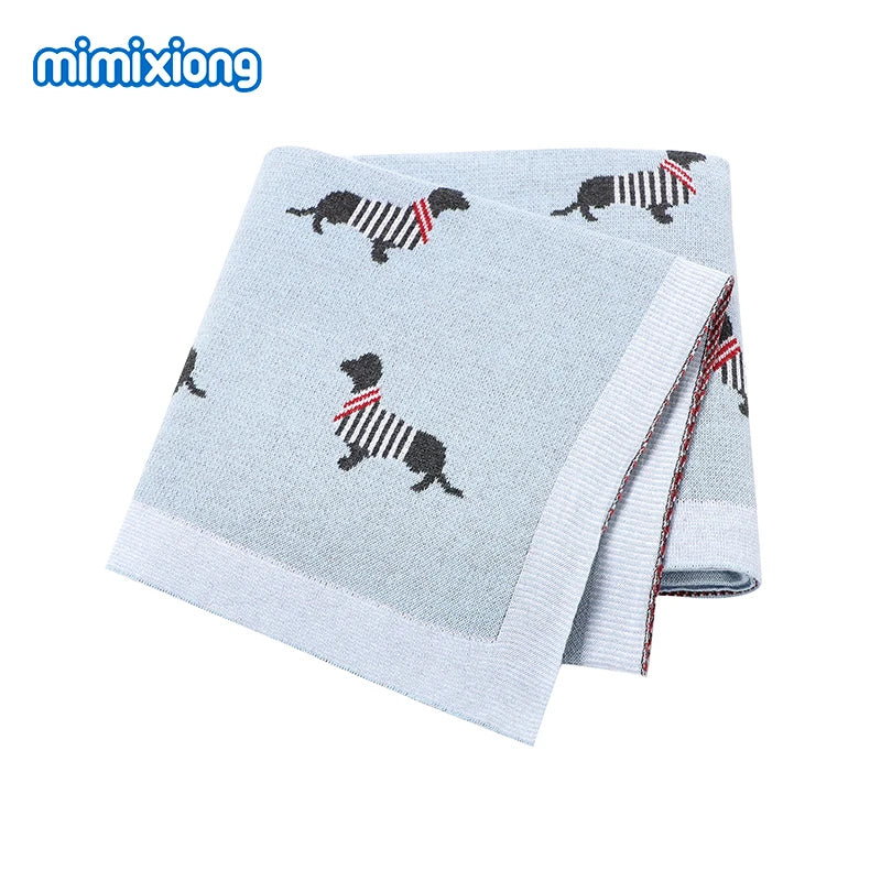Baby Blankets Knitted Newborn Swaddle Stroller Bedding Wrap Cartoon Alpaca Infantil Boys Girls Receiving Blanket Children Quilts