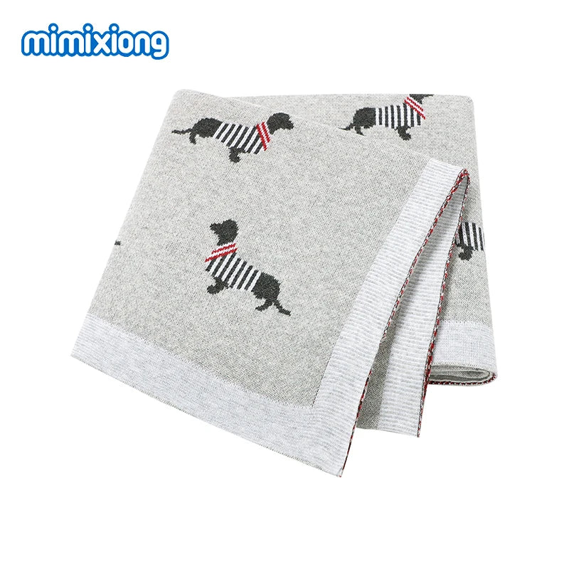 Baby Blankets Knitted Newborn Swaddle Stroller Bedding Wrap Cartoon Alpaca Infantil Boys Girls Receiving Blanket Children Quilts
