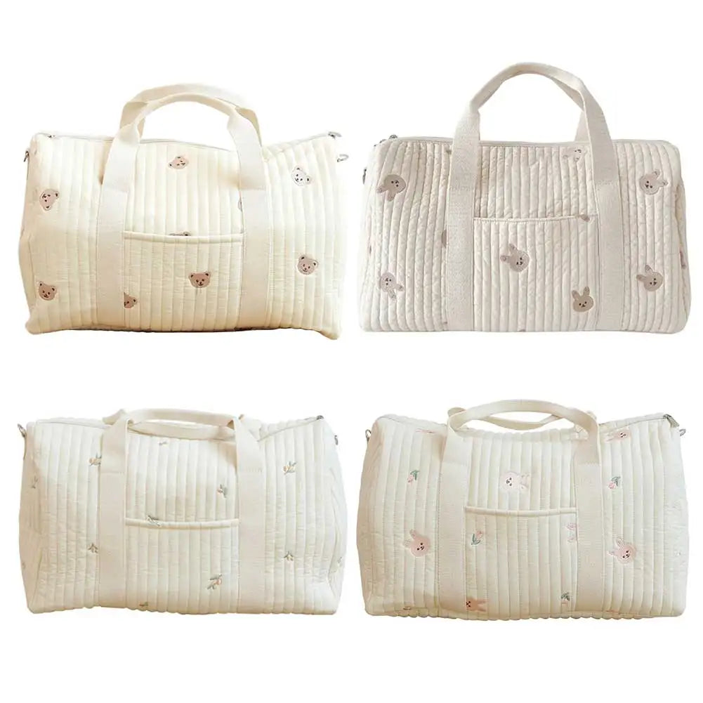 Baby Diaper Bag Cute Cartoon Shoulder Bag with Zipper Messenger Bag Mom Bag Storage Bag Luggage Tote Bag for Travel