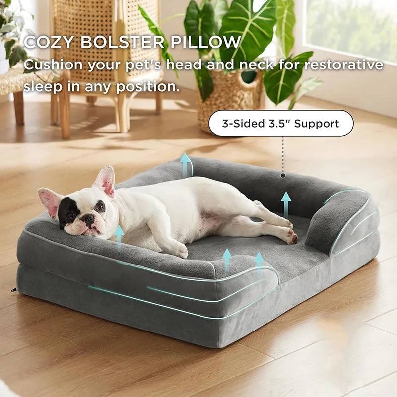 Winter Pet Dog Bed Sofa Deep Sleep Memory Foam Dog Bed Small Medium Large Square Thickened Warm Mat Kennel Dog Products