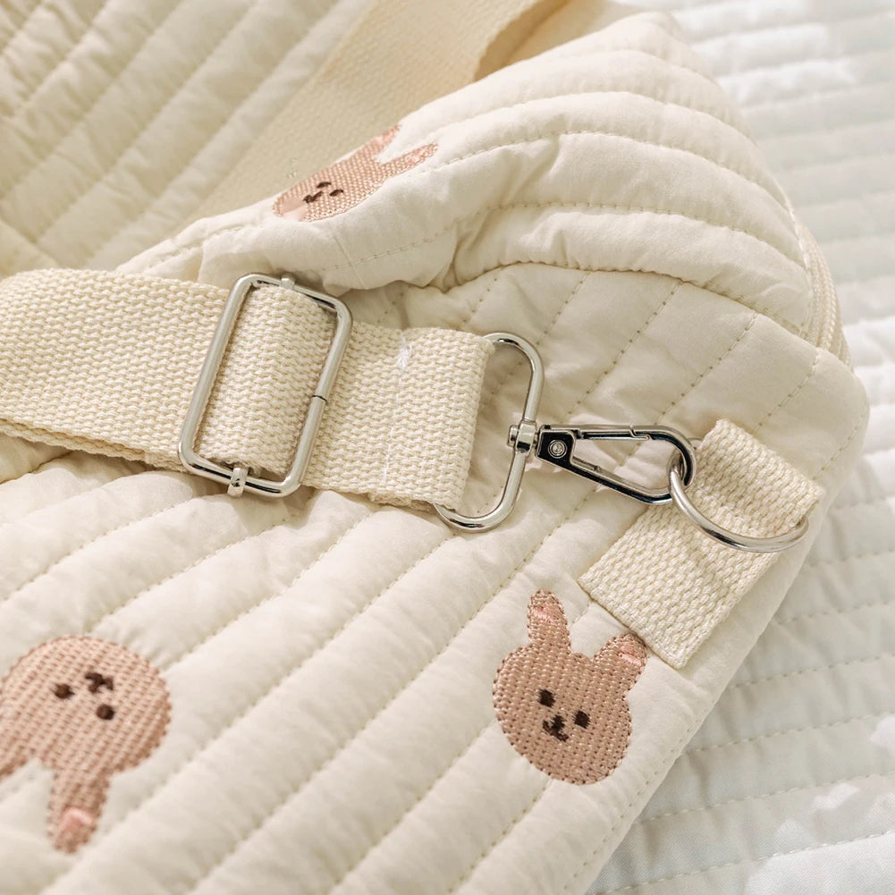 Baby Diaper Bag Cute Cartoon Shoulder Bag with Zipper Messenger Bag Mom Bag Storage Bag Luggage Tote Bag for Travel