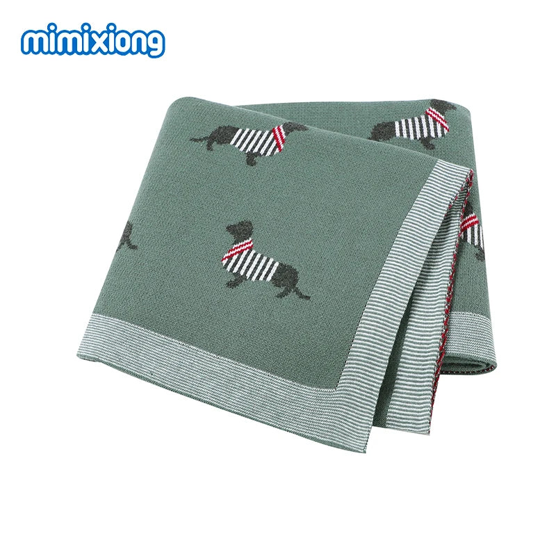 Baby Blankets Knitted Newborn Swaddle Stroller Bedding Wrap Cartoon Alpaca Infantil Boys Girls Receiving Blanket Children Quilts
