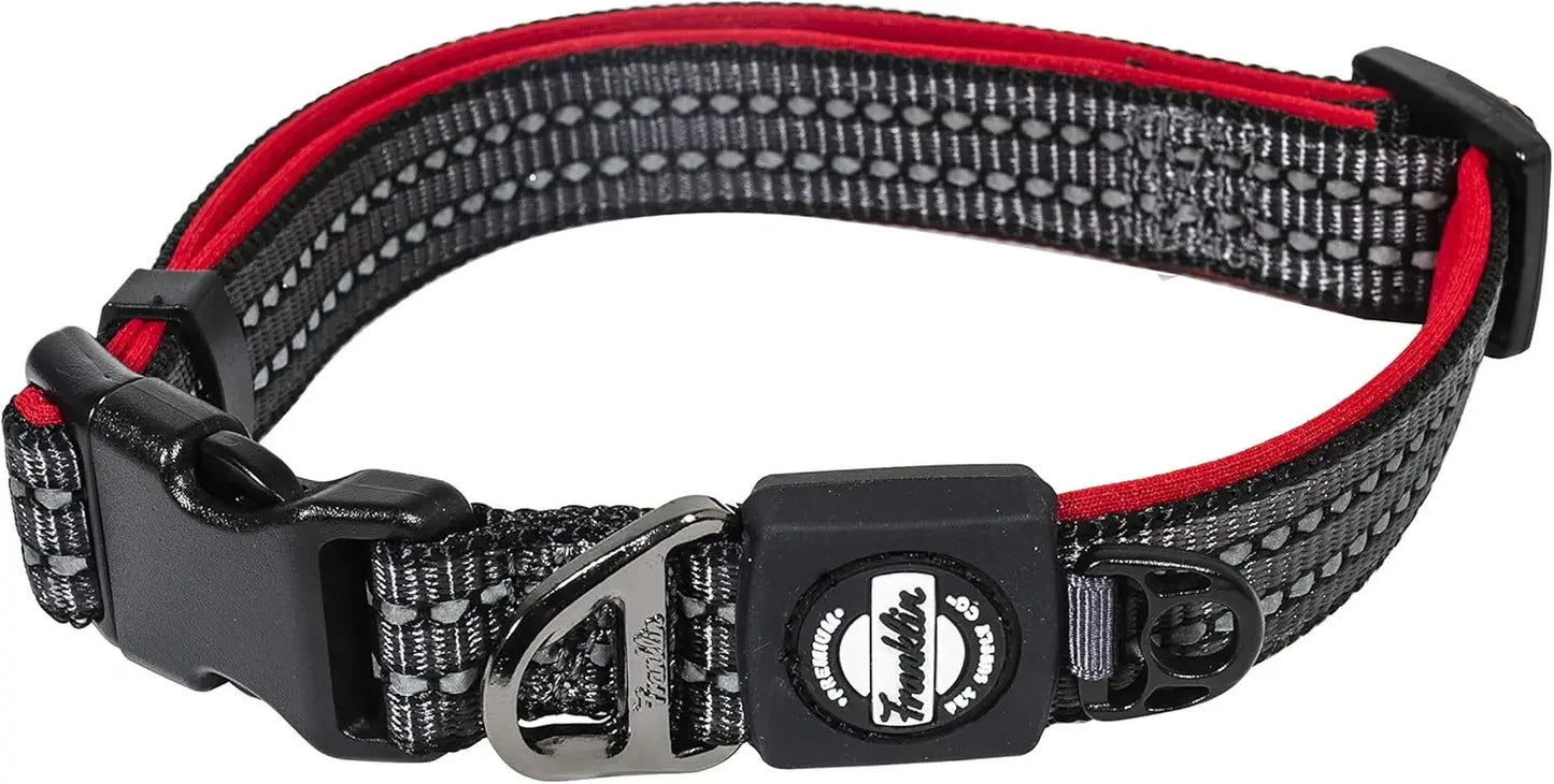 [XMSJ-Limited Stock, Buy Now!]Nylon Dog Collar - Reflective Comfort Fit Neoprene Puppy Dog Cat Easy Clip