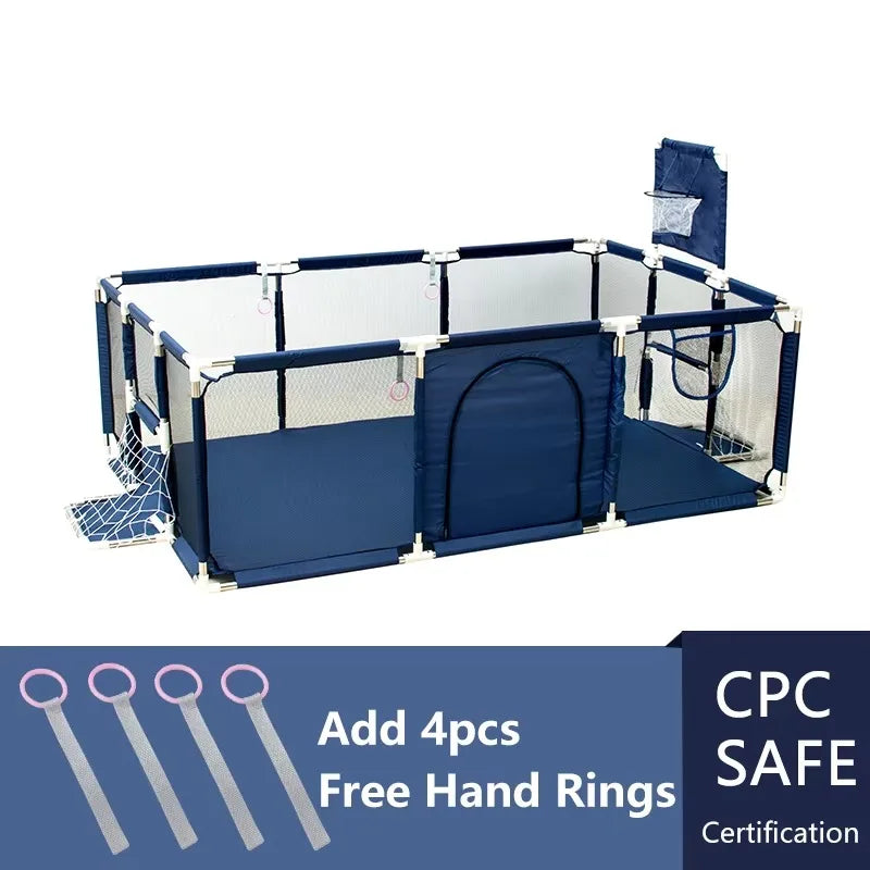 Playpens for Baby with Pull Rings Indoor Baby Playground Kids Balls Pool  Activity Fence Baby Games Park Child Safety Barrier