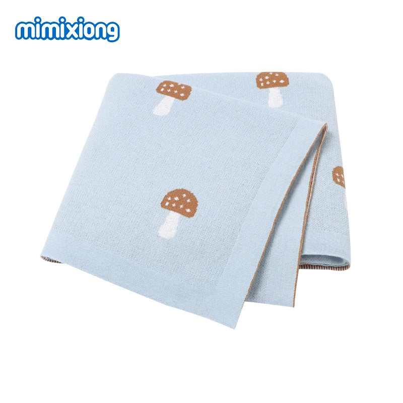 Baby Blankets Knitted Newborn Swaddle Stroller Bedding Wrap Cartoon Alpaca Infantil Boys Girls Receiving Blanket Children Quilts
