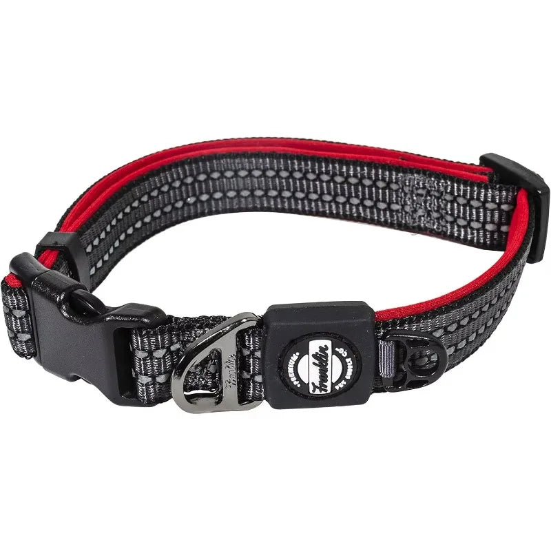 [XMSJ-Limited Stock, Buy Now!]Nylon Dog Collar - Reflective Comfort Fit Neoprene Puppy Dog Cat Easy Clip