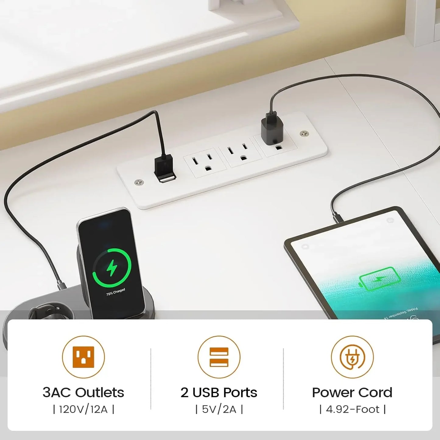 L Shaped Gaming Desk, Home Office Computer Desk with 2 Drawer and Bookshelf, L Shaped Gaming Corner Desk with LED Light